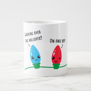 Grande Tasse Travailler sur les fêtes lumières de Noël amusante
