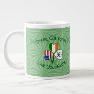 Grande Tasse Trèfle personnalisé Corée du Sud Irlande États-Uni