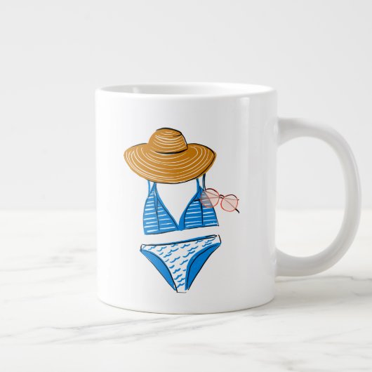 Grande Tasse Trempez le soleil - maillot de bain bleu 2 (Droite)