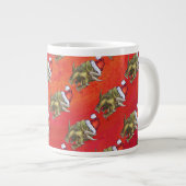 Grande Tasse Tricératops Noël En Rouge (Devant droit)