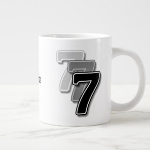 Grande Tasse Triple Seven Graphique – Art Moderne Minimaliste