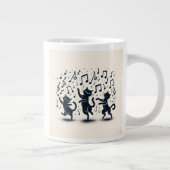 Grande Tasse Trois Chats Dansants. (Droite)