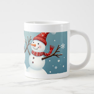 Grande Tasse Trois joyeuses neiges de Noël