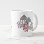 Grande Tasse Trois petits cochons avec leurs maisons (Devant droit)