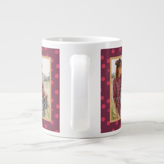 Grande Tasse Trois photos de points modernes (Dos)