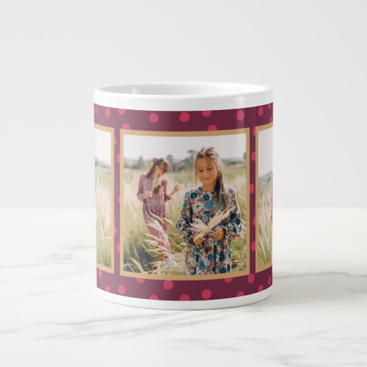 Grande Tasse Trois photos de points modernes (Devant)