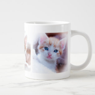 Grande Tasse Trois rangées de collage de photos de famille et d