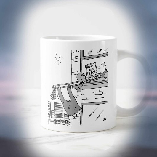 Grande Tasse Tromboniste s'attaque à sa peau