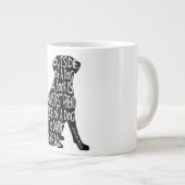 Grande Tasse Trop sombre à lire (Devant droit)