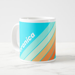 Grande Tasse Tropic Splash Rayé avec Nom