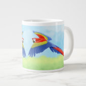 Grande Tasse Tropical Scarlet Macaw Parrot (Devant droit)