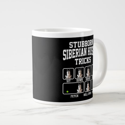 Grande Tasse Trucs de chien têtu Sibérie Husky Chien Maman Truc (Devant droit)