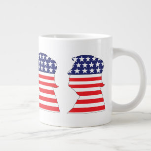 Grande Tasse Trump rouge blanc et bleu