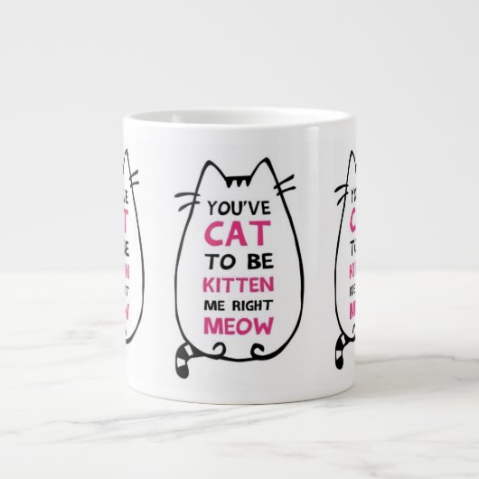 Grande Tasse Tu dois chatouiller pour être chatouille (Devant)