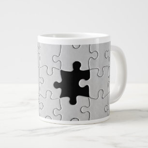 Grande Tasse Tu Me Complètes Romantique Puzzle Noir et Blanc