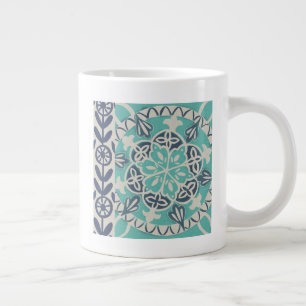 Grande Tasse Tuile Batik Ier Bleu