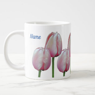 Grande Tasse Tulip Flowers Votre nom Personnalisé