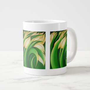Grande Tasse Tulipes jaunes lumineuses stylisées