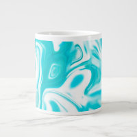 Turquoise et Marbre blanc Abstrait