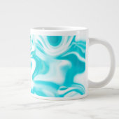 Grande Tasse Turquoise et Marbre blanc Abstrait (Droite)