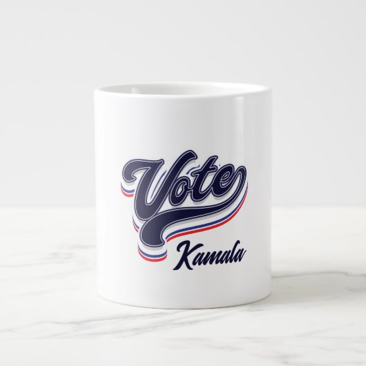 Grande Tasse Typographie des votes - Élections (Devant)