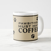Grande Tasse Typographie Empreinte de patte de chien Café Spéci (Devant droit)