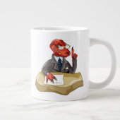 Grande Tasse Tyrannosaurus Rex Boss Assis À Un Bureau. 2 (Droite)