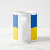Grande Tasse Ukrainian flag. Coat of Arms. We support Ukraine.  (Dos)