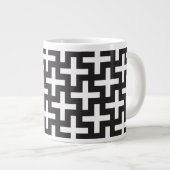 Grande Tasse Un b&w modèle fait avec "plus" le signe (Devant droit)