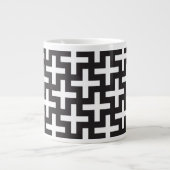 Grande Tasse Un b&w modèle fait avec "plus" le signe (Devant)