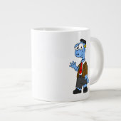 Grande Tasse Un Brontosaur Dessiné, Habillé Comme Frankenstein. (Devant droit)