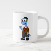 Grande Tasse Un Brontosaur Dessiné, Habillé Comme Frankenstein. (Droite)