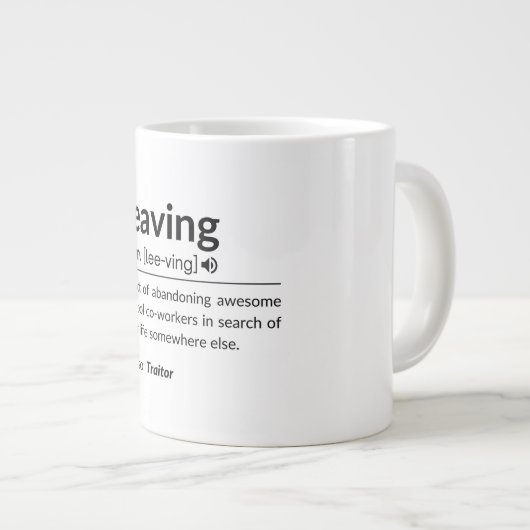 Grande Tasse Un collègue amusant qui part (Devant droit)