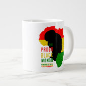 Grande Tasse Un Fier Noir Femme Noir Mois d'Histoire Drapeau (Devant droit)