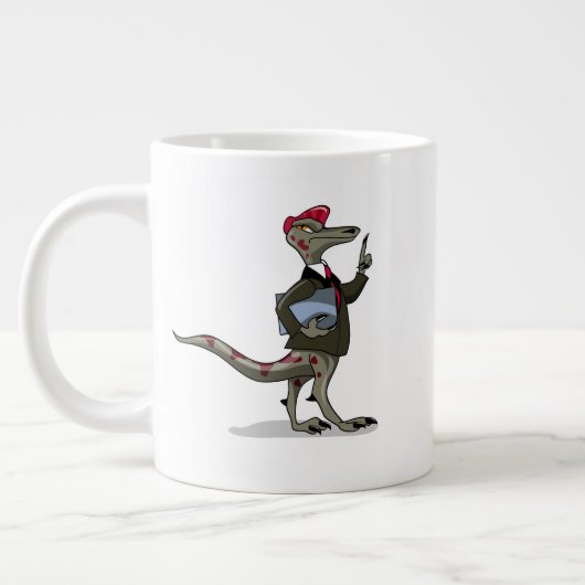 Grande Tasse Un Greffier De Caricature Iguanodon. (Gauche)