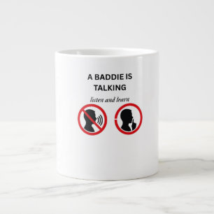 Grande Tasse Un méchant parle Écoutez et apprenez Mème - Ironiq