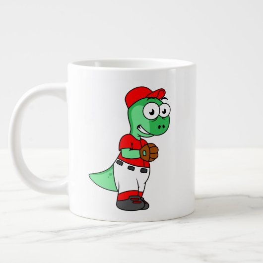 Grande Tasse Un Pitcher De Baseball Pachycephalosaurus. (Gauche)