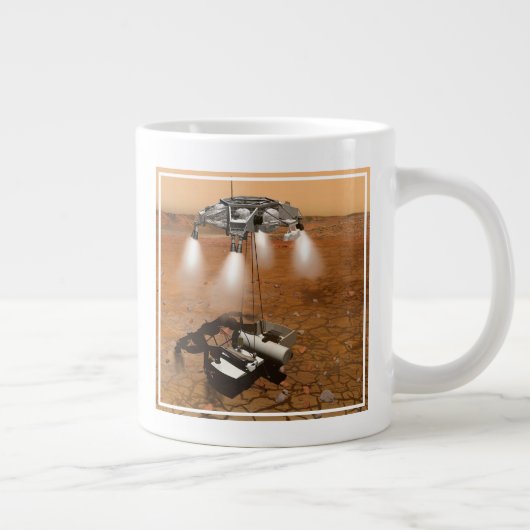 Grande Tasse Un Véhicule Ascent Quittant Mars. (Droite)