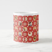 Grande Tasse Une histoire de Noël Rétro Snowflake Motif (Devant)