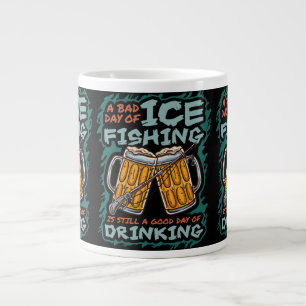 Grande Tasse Une mauvaise journée de pêche sur glace humour drô