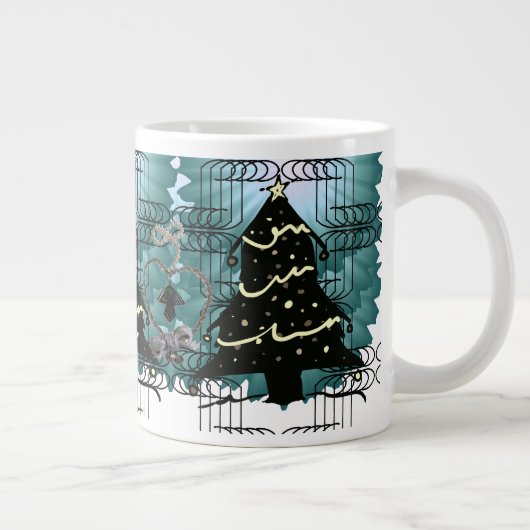 Grande Tasse Unique Christmas Tree Modern Holiday Design (Droite)