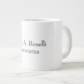 Grande Tasse Unique Élégant Plain Simple Blanc Spécial (Devant droit)