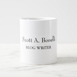 Grande Tasse Unique Élégant Plain Simple Blanc Spécial
