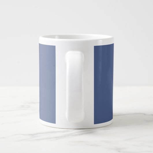 Grande Tasse Unique Élégant Plat Bleu Simple (Dos)