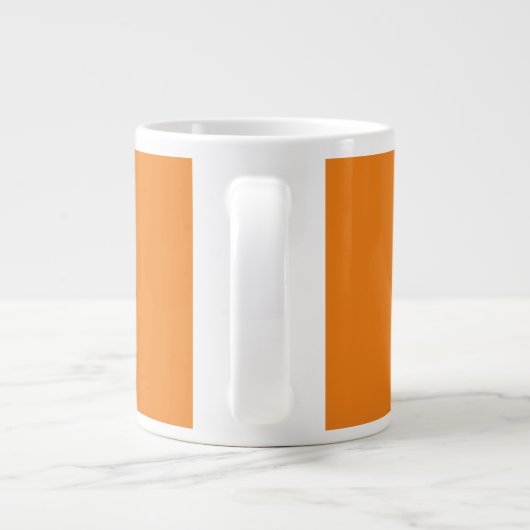 Grande Tasse Unique Unique Orange Initiales Monogramme Moderne (Dos)