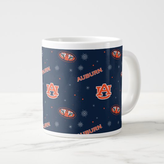 Grande Tasse Université d'Auburn | Motif de vacances (Devant droit)