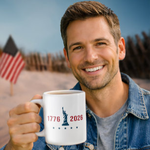 Grande Tasse USA 250e Liberté 1776 2026 Jumbo patriotique