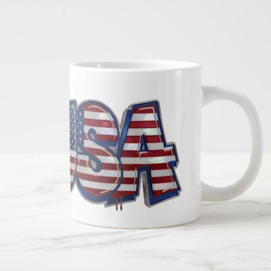 Grande Tasse USA Flag Graffity Personalized Text (Droite)
