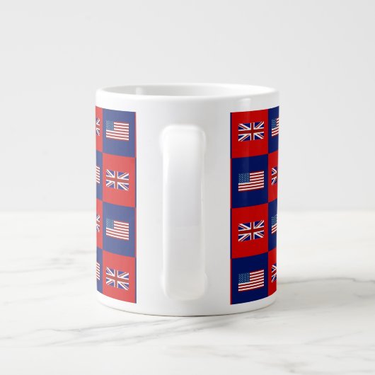 Grande Tasse USA Flag & UK Flag Pattern (Dos)