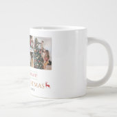 Grande Tasse Vacances de Noël Script Famille Photo Collage (Droite)